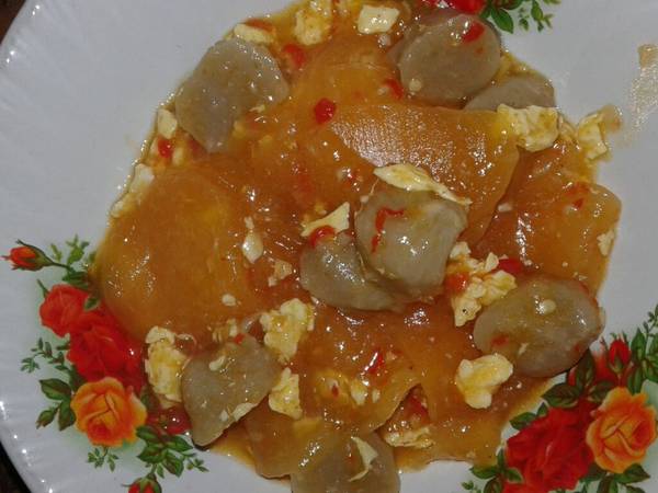 Seblak basah krupuk bakso
