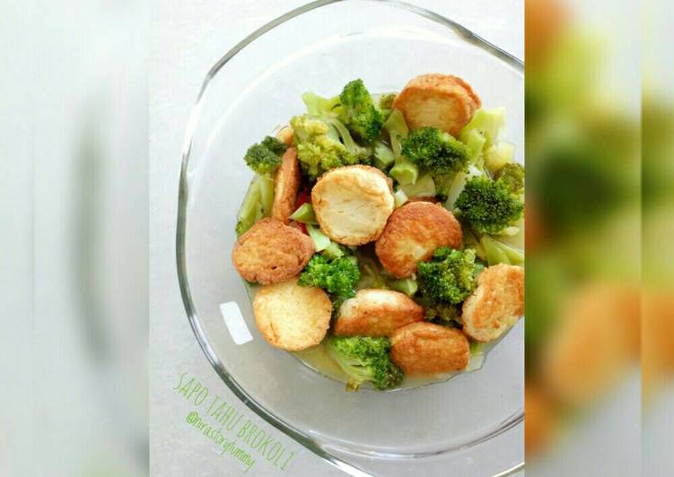 resep lengkap untuk Sapo tahu brokoli