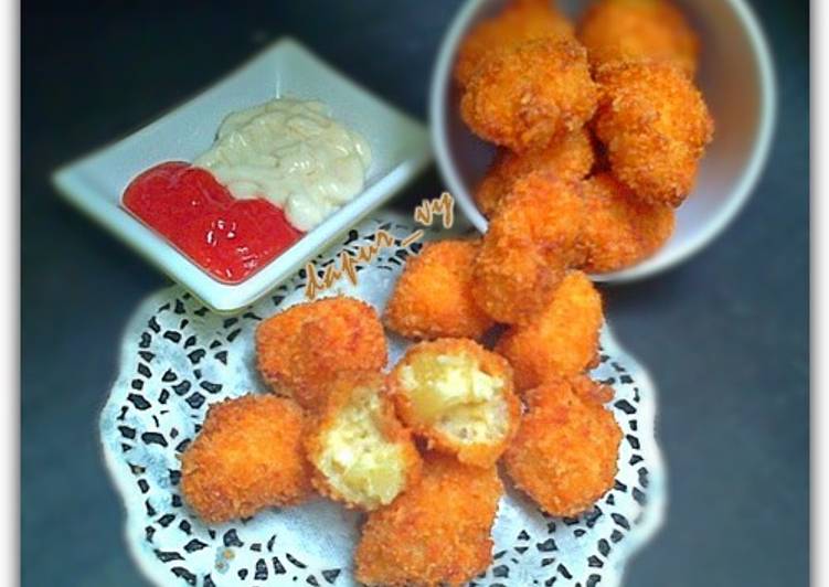resep makanan PomPom Potatoes once bites 'cocol saus mayonaise + sambal' (versi kentang tidak dihaluskan)