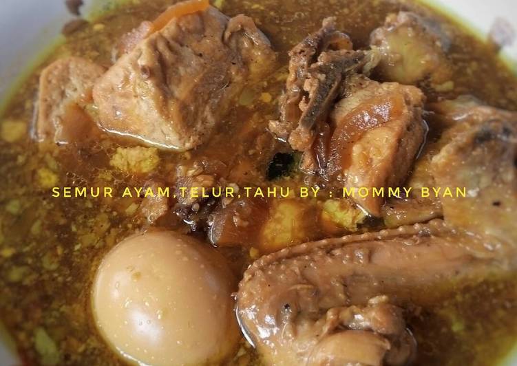 Resep Semur  ayam  telur tahu  oleh Femylia Sari Cookpad