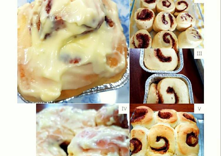 gambar untuk resep Cinnamon Roll with Creamcheese frosting(Killer soft bread dough)