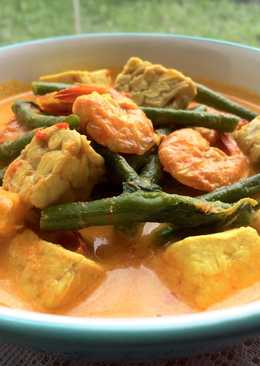 Gulai Udang Campur Kacang Panjang, Tahu & Tempe