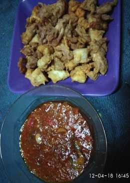 Cumi basah crispy cocol saus sambal