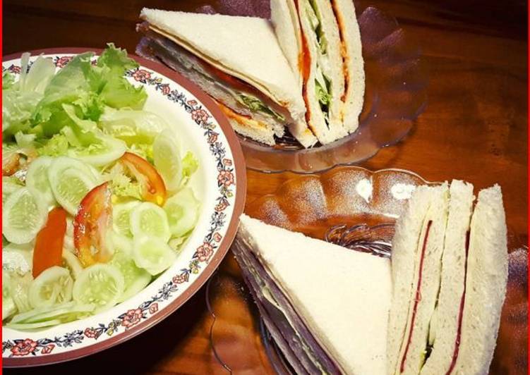 cara membuat Sandwich Smoked Ham