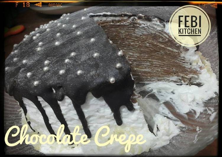 cara membuat Chocolate crepe