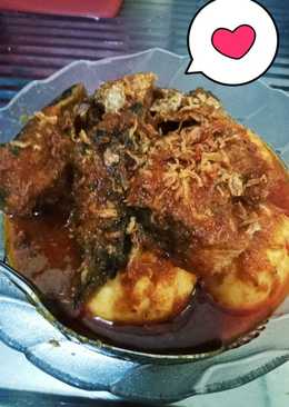 Masak Merah/Habang Ikan Haruan+Telur Bebek