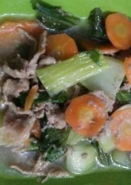 Tumis daging bakcay wortel