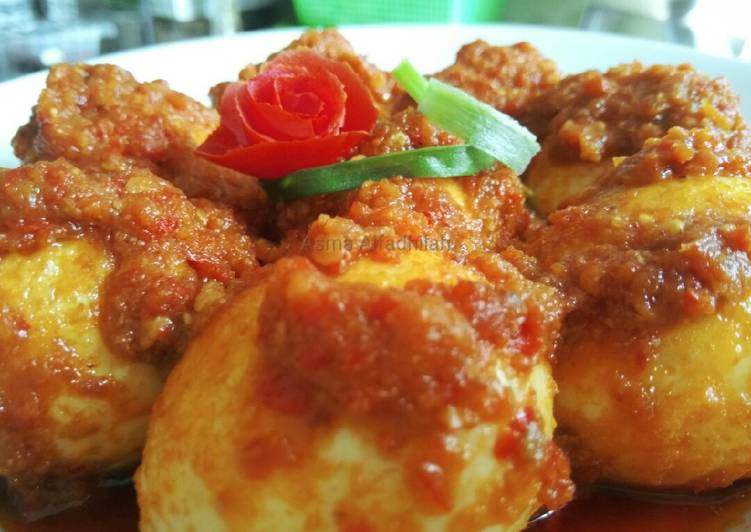 resep lengkap untuk Telur bumbu bali praktis & enak