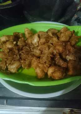 Ayam goreng tepung saos telor asin ala2