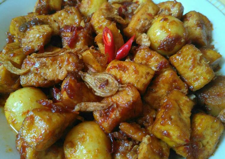 resep Balado tahu telur puyuh