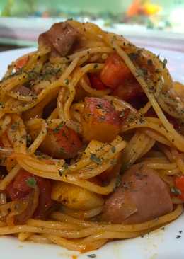 Spagetti sosis pedas