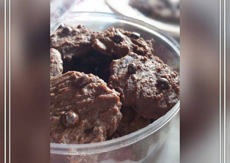 gambar untuk cara membuat Eggless Choco Cookies