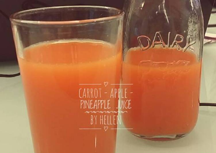 Resep Carrot - apple - pineapple juice