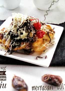 Pisang goreng madu kurma toping coklat keju