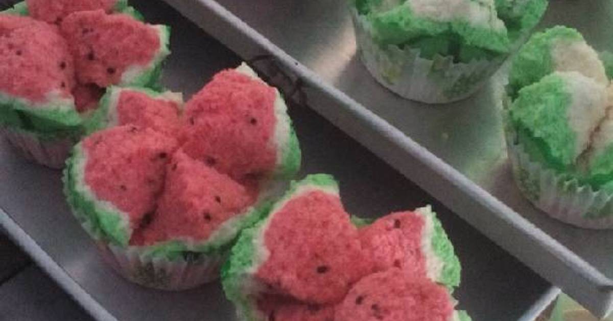 Resep Bolu kukus semangka merekah