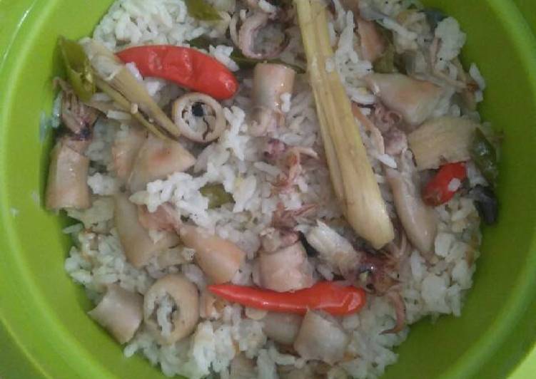 resep makanan Nasi Liwet Cumi Asin