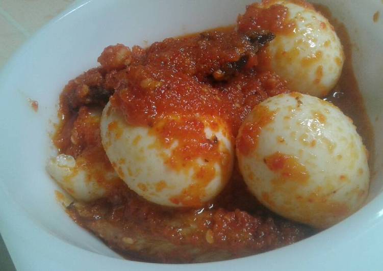 resep masakan Balado tongkol campur teluur pedaaaassss!!! (bumbu simpell)