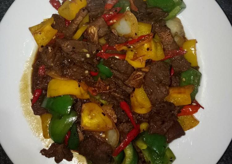 resep Daging Sapi Lada Hitam