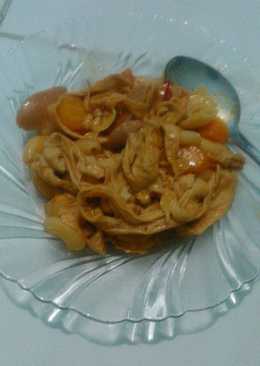 Tumis Kembang Tahu Asam Pedas