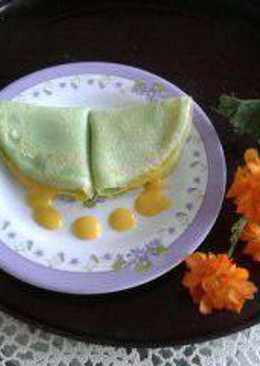 Pancake pandan vla mangga