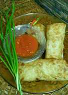 Lumpia Rebung dg saus dan kulit homemade