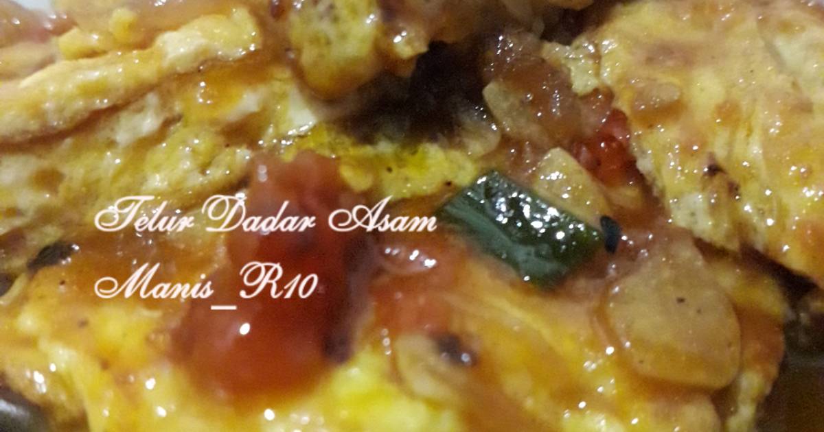 38 resep  telur  dadar asam manis enak  dan sederhana Cookpad