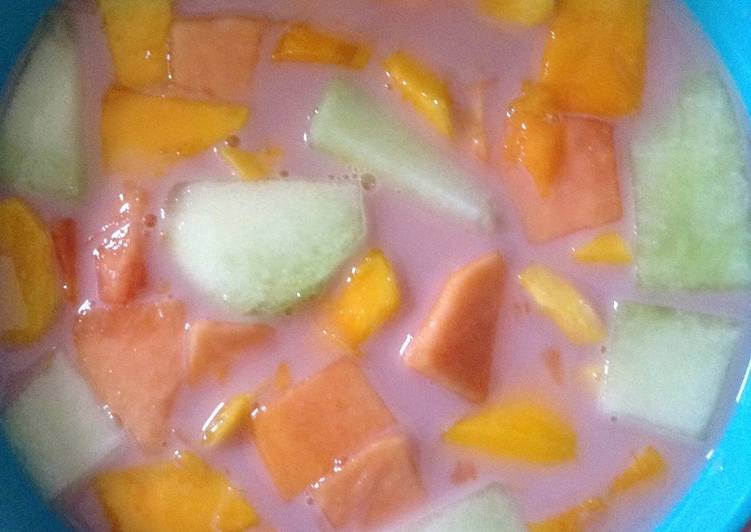 cara membuat Soup buah praktissss