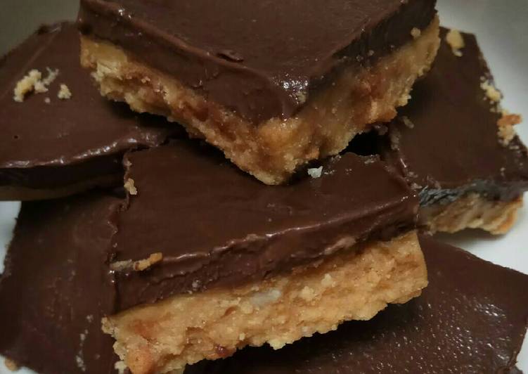 resep masakan No Bake Peanut Butter Chocolate Bar Anti Gagal