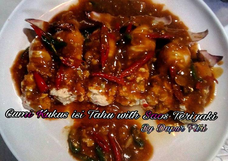 resep Cumi Kukus isi Tahu with Saos Teriyaki