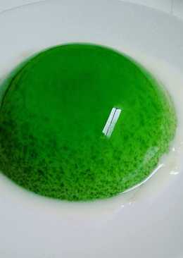 Puding lumut with vanilla vla