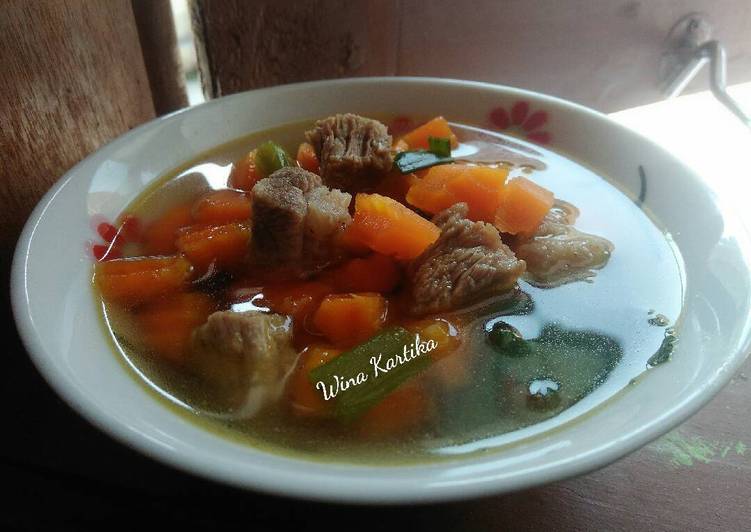 gambar untuk resep makanan Sup Daging Wortel Simple #KitaBerbagi