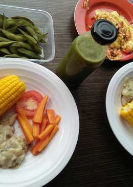 Chicken steak with mushroom sauce