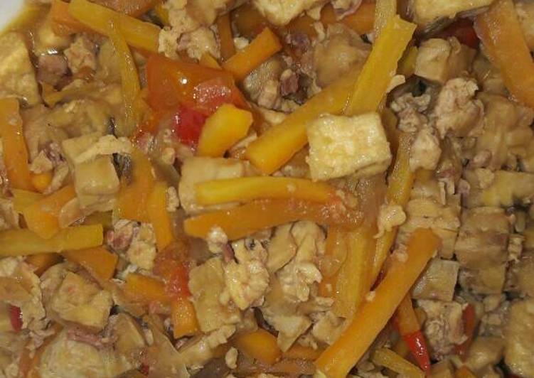 resep masakan Tumis WTT (wortel tahu tempe)