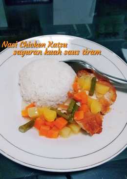 Nasi Ayam Katsu Sayuran