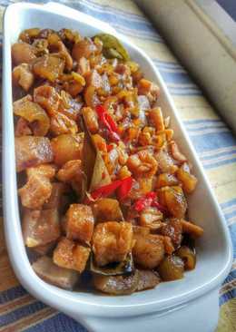 Oseng Kulit Sapi-Tahu