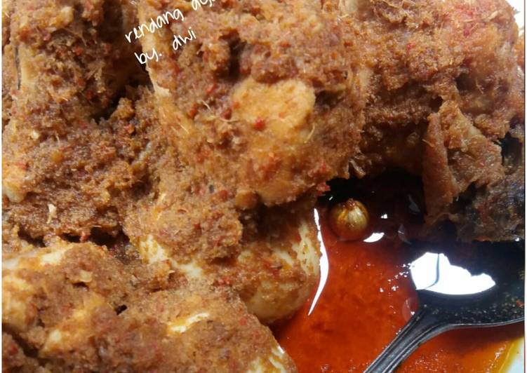 bahan dan cara membuat Rendang Ayam