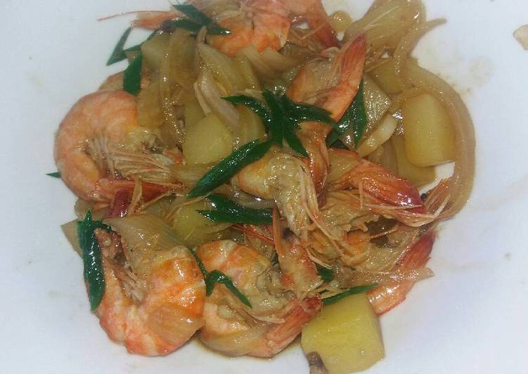 cara membuat Menu Anak: Udang Kentang Sehat Simpel