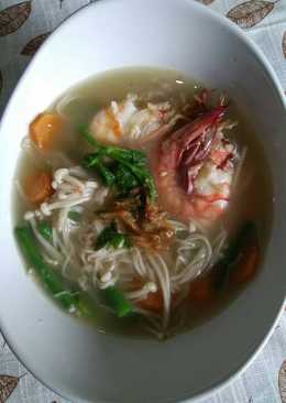 Sop Udang Jamur Enoki