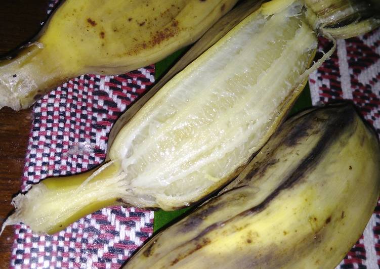 cara membuat Pisang Rebus ajjah.