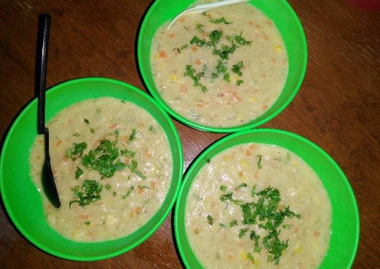 resep Cream soup Ayam jagung