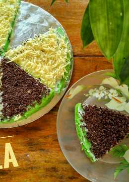 Bolu Pandan Bentuk Pizza