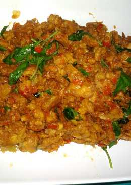 Tempe orek kemangi pedas manis