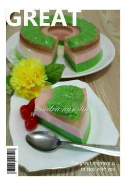Puding Lapis Tape Ketan Hijau