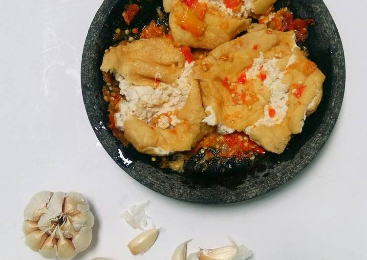 gambar untuk resep makanan Penyet tahu goreng sambal bawang