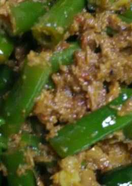 Serundeng buncis cabe ijo