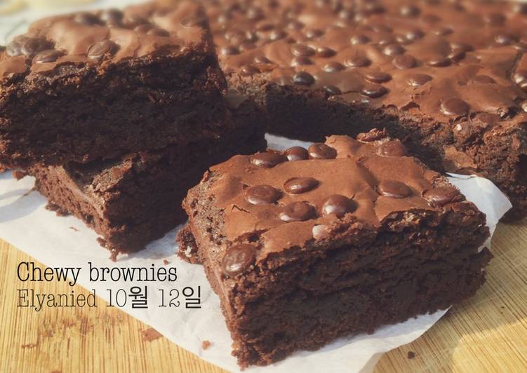 gambar untuk cara membuat Chewy brownies - nyoklat plus anti gagal