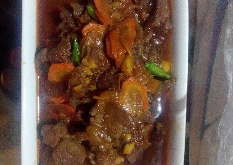 resep lengkap untuk Beef teriyaki