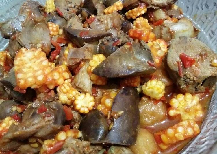 gambar untuk resep Oseng Pedas Baby corn Ati Ampela