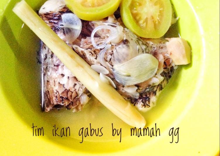 resep makanan Tim Ikan Gabus / Haruan Bajarang