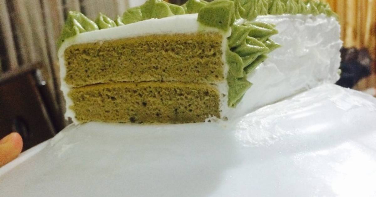 Resep Ogura green tea cake